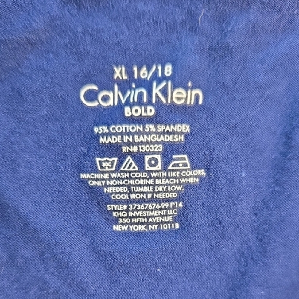 Calvin Klein Blue Low-Rise Briefs with Elastic Waistband - Picture 3 of 5